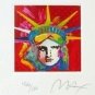 Liberty Head IV, Ltd Ed Lithograph (Mini 3.5" x 3"), Peter Max - SIGNED w/COA