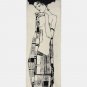 Gerti Schiele in Plaid Garment, Offset Lithograph, Egon Schiele