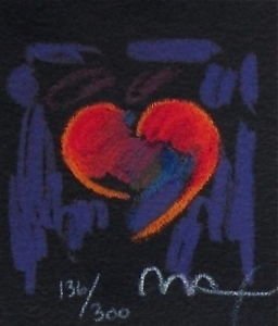 Heart Suite III #I, Ltd Ed Litho (Mini 2.75" x 2.5"), Peter Max - SIGNED w/COA