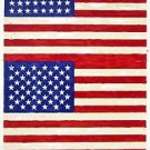 Double Flag, 1980 Ltd Ed Exhibition Poster, Jasper Johns - LARGE!