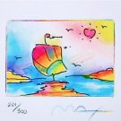 Sailboat Series II, Ltd Ed Litho (Mini 4.75" x 5.75"), Peter Max - SIGNED w/ COA