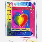Heart Series III, Ltd Ed Lithograph (Mini 5" x 4"), Peter Max - SIGNED with COA