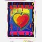 Heart Series V, Ltd Ed Lithograph (Mini 5" x 4"), Peter Max - SIGNED with COA