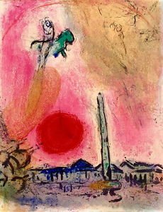 Regards sur Paris, Offset Lithograph, Marc Chagall