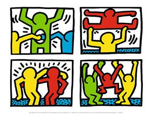 Pop Shop Quad I, Offset Lithograph, Keith Haring