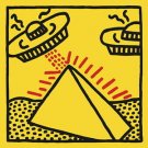 Untitled 1984 (Pyramid with UFO), Giclée Print, Keith Haring