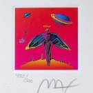 Angel with Saturn, Ltd Ed Litho (Mini 3.5" x 3"), Peter Max - SIGNED with COA