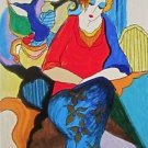 Waiting, Ltd Ed Silk-screen, Itzhak Tarkay