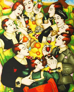 Le Banquet, Ltd Ed Lithograph, Ernesto