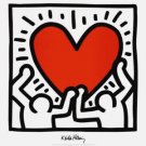 Untitled, 1988 (Two Figures with Heart), Exhibition Poster, Keith Haring