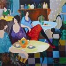 Afternoon Tea, Ltd Ed Silk-screen, Itzhak Tarkay