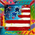 Flag, Ltd Ed Silk-screen, Peter Max - SIGNED with COA