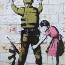 Girl Searching Soldier, Offset Lithograph, BANKSY