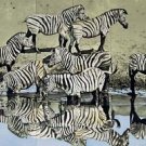 Zebras, Ltd Ed Silk-screen, Fran Bull