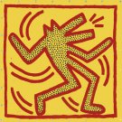 Untitled, 1982 (Red Dog on Yellow), Giclée Print, Keith Haring