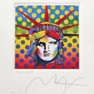 Liberty Head V, Ltd Ed Lithograph (Mini 3.5" x 3"), Peter Max - SIGNED with COA