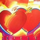 Two Hearts, Ltd Ed Lithograph, Peter Max - SIGNED with COA