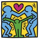 Untitled (Three Figures), Giclée Print, Keith Haring