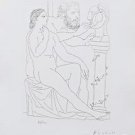 Seated Model & Sculptor Studying Head, Ltd Ed Lithograph, Pablo Picasso-Vollard