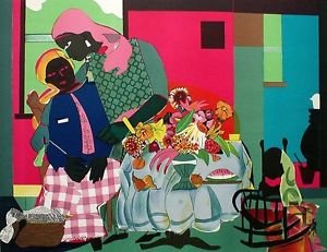 Mourning, Ltd Ed Lithograph, Romare Bearden