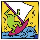 Sailboat, Giclée Print, Keith Haring
