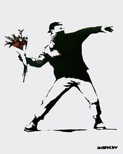 Love is in the Air, Offset Lithograph, BANKSY