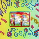 Two Sages, Original Mixed Media Painting, Peter Max
