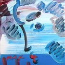 Lady Profile, Original Acrylic Painting, Peter Max