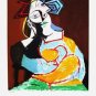 Femme Coudee au Drapeau Bleu et Rouge, Ltd Ed Lithograph, Pablo Picasso