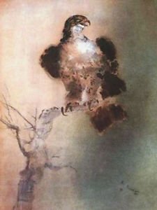 Falcon, Offset Lithograph, Kaiko Moti