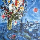 La Dormeuse aux Fleurs, Ltd Ed Offset Lithograph, Marc Chagall
