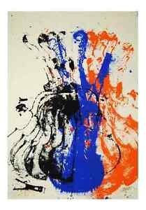 Squeezed Blue Fiddle, 1979 Ltd Ed Silk-screen, ARMAN