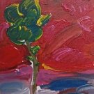 Landscape with Tree, Original Acrylic Painting, Peter Max