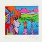 Geometric Profile & Sailboats, Ltd Ed (Mini 4.5 x 5.5), Peter Max - SIGNED w/COA