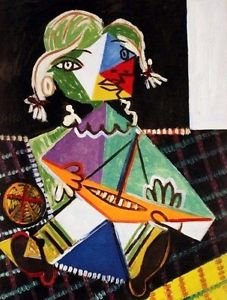 Maya with Sail Boat, Offset Lithograph, Pablo Picasso