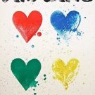 Four Hearts, 1971 Exhibition Poster, Jim Dine - SIGNED!