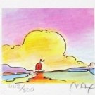 Sailboat on the Horizon, Ltd Ed (Mini 2.75" x 3.125"), Peter Max - SIGNED w/COA