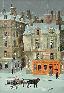 Untitled (Cafe Tabac), Ltd Ed Lithograph, Michel Delacroix
