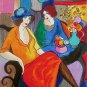 Chit Chat, Ltd Ed Silk-screen, Itzhak Tarkay