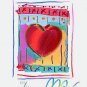 Heart Series II, Ltd Ed Lithograph (Mini 5" x 4"), Peter Max - SIGNED with COA
