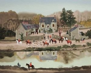 La Sortie du Chenil, Ltd Ed Lithograph, Michel Delacroix