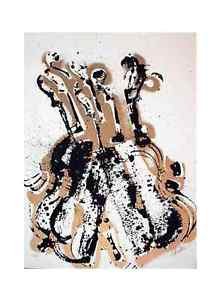 Yves Kline Violins, 1978 Ltd Ed Lithograph, ARMAN