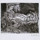 Boy Watching Over Sleeping Woman by Candlelight, Ltd Ed Litho, Picasso-Vollard