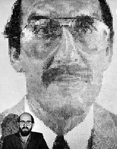 Chuck Close, Vintage 1981 Gelatin Silver Photograph,  Jack Mitchell