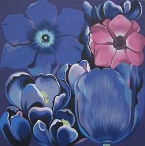 Violet Monochrome, Ltd Ed Silk-screen, Lowell Nesbitt