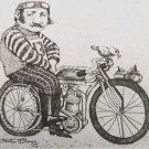 The Cyclist, Duotone Lithograph, Charles Bragg