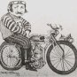The Cyclist, Duotone Lithograph, Charles Bragg