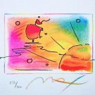 Sunset Sail, Ltd Ed Lithograph (Mini 4.75" x 5.75"), Peter Max, SIGNED with COA