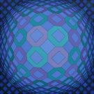 RESPONSES A VASARELY: OKTA-POS, Ltd Ed Silk-screen, Victor Vasarely
