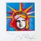 Liberty Head I, Ltd Ed Lithograph (Mini 3.5" x 3"), Peter Max - SIGNED with COA